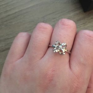 Kate Spade Silver Bow Present Ring Sz 7